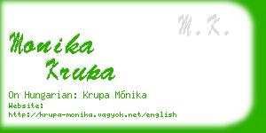 monika krupa business card